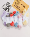 Non Slip 6 Pair Socks Combed Cotton for Kids, Anti Skid Socks 3Y-5Y size Girl